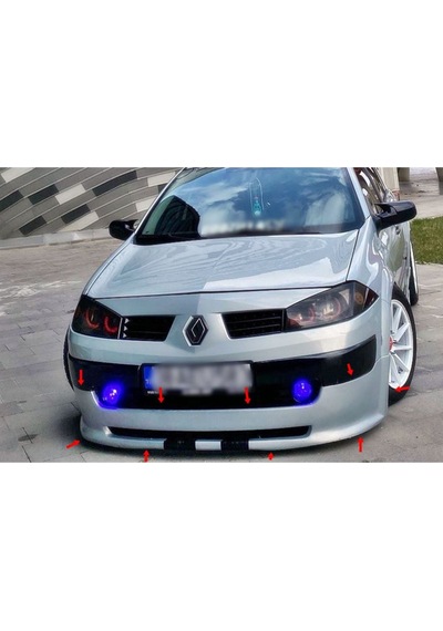 Renault Megane 2 Makyajsız Ön Tampon Eki Karlık Fiberglass Boyasız