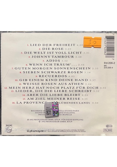 Plak Değildir Cd Dir Cd Nana Mouskouri Blumen Der Liebe Cd