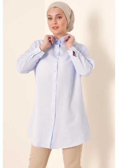 Bigdart 5845 Tesettür Tunik - Açık Mavi 001