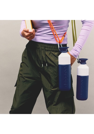 Dopper Insulated Yalıtımlı Termos Şişe 1 L - Dalga Mavisi Lacivert - Beyaz