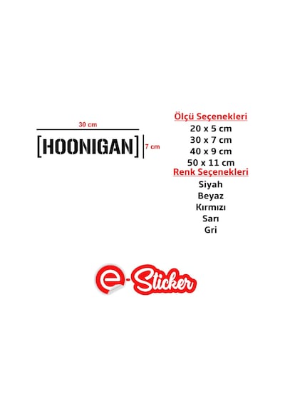 Hoonigan Oto Sticker Araba Sticker