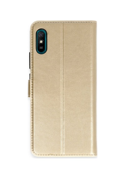 Xiaomi Redmi 9a Uyumlu Kılıf Trend S Plus Kapaklı Kılıf - Gold