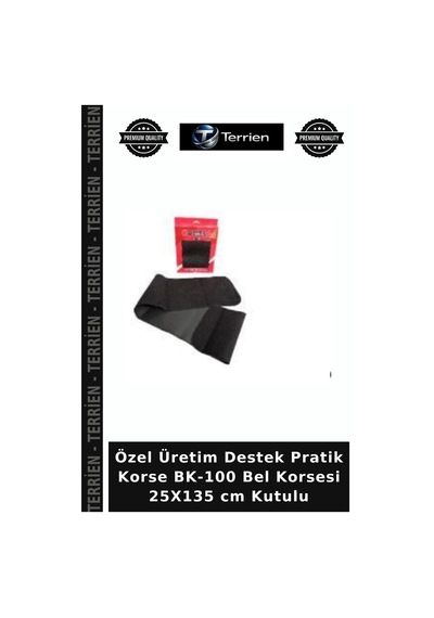Özel Üretim Destek Pratik Korse Bk-100 Bel Korsesi 25x135 Cm Kutulu