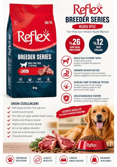 Reflex Breeder Series Tüm Irklar İçin Köpek Maması 18 Kg