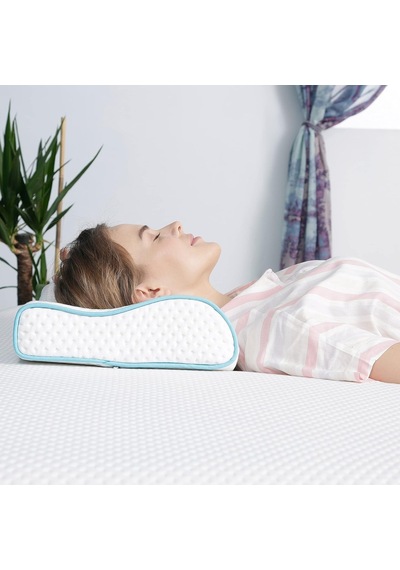 Küçük Boyun Destekli Ortopedik Yastık Visco Yastık 46x30x10-8cm