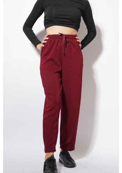 Ckm Moda Derp Modal Şalvar Balon Pantolon Bordo