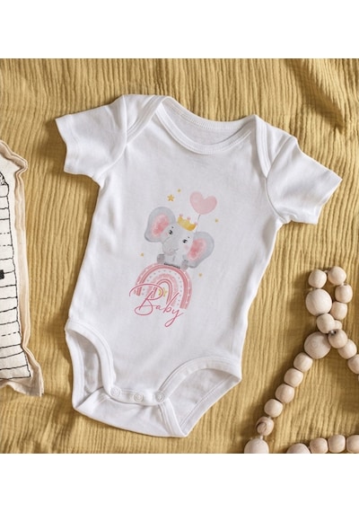 Bitmeyenkartus Bk Kids Baby Tasarımlı Bebek Body Zıbın - Model 3 Çok Renkli