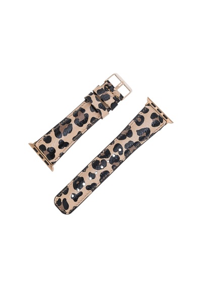 Apple Watch Uyumlu Deri Kordon 42-44-45mm Leopar Ne Diğer