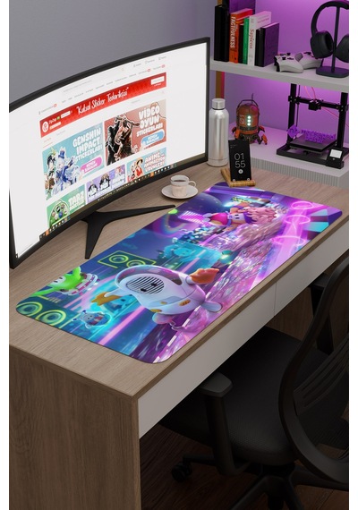 Fall Guys Kaymaz Dikişli Kauçuk Oyuncu Mousepad V1 - 90x40 Xxl Gaming Mouse Pad Fare Altlığı