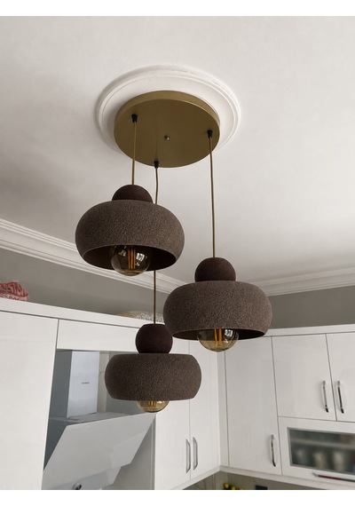 Lora Bohem Modern Salon Avizesi - Nestvibe Kahverengi