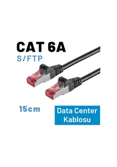 Irenis CAT 6A Kablo S/FTP Ethernet Data Center Patch Kablo 15 CM 6 Adet