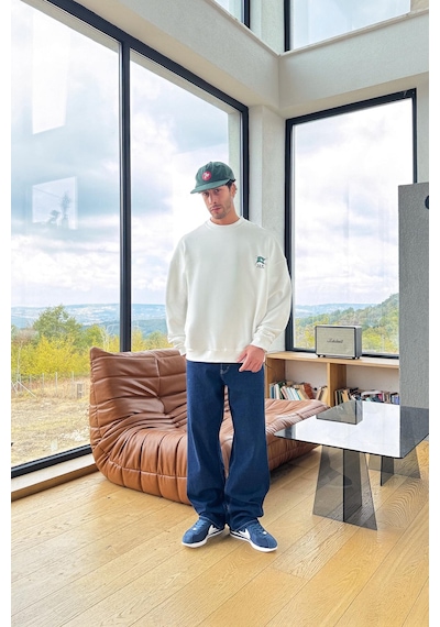 Flaw Life Of Sırt Baskılı Sweatshirt Beyaz beyaz