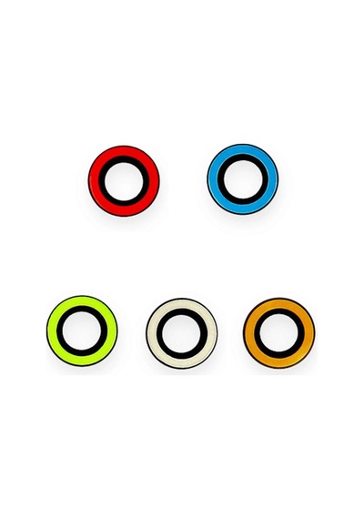 Apple iPhone Uyumlu, 12 Pro Max Neon Fosforlu Kamera Lens - Yeşil Çok Renkli