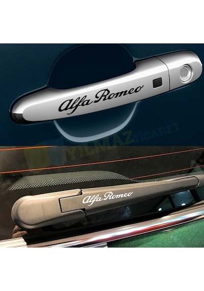 Alfa Romeo Logo Yan Ayna Kapı Kolu Jant Kaliper Oto Sticker 12 Ad