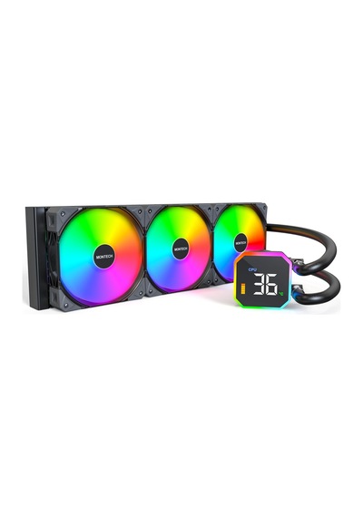 Hyperflow Dijital 360 Cpu Sıvı Soğutucu, 3100 Rpm Pompalı 360 Mm Aıo, 3 120 Mm E28 Argb Fanlar, Gerçek Zamanlı Di Diğer