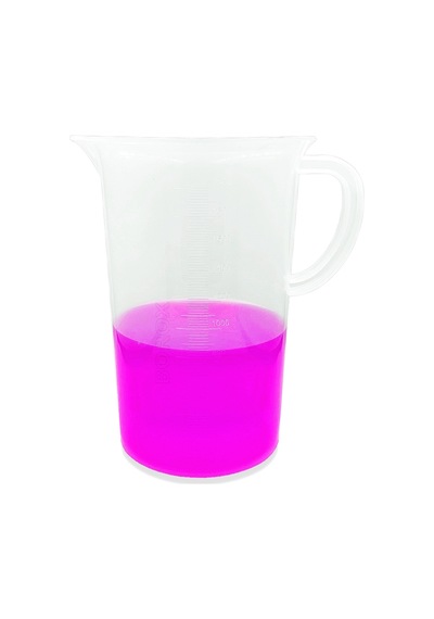 Borox Kabartma Dereceli Beaker Kulplu Plastik Beher 2 L