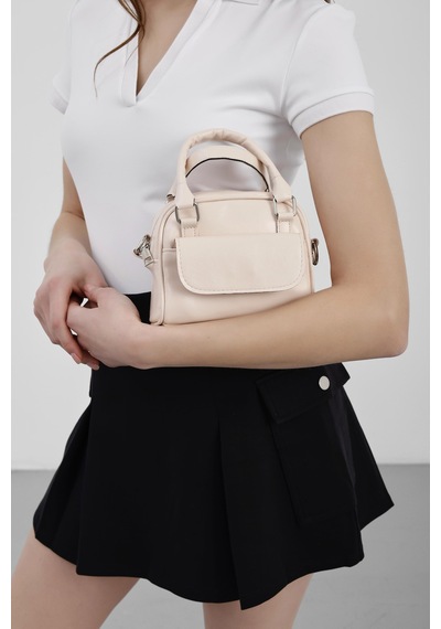 Shule Bags Nala Mini Retro Çapraz Çanta Pudra Pembe Pudra
