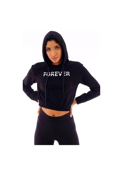 Gugus Basic Kapüşonlu Sweatshirt Siyah-