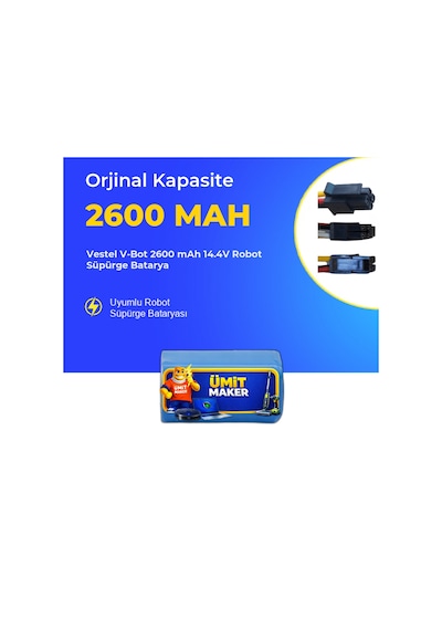 Vestel V-bot 2600 Mah 14.4v Robot Süpürge Batarya
