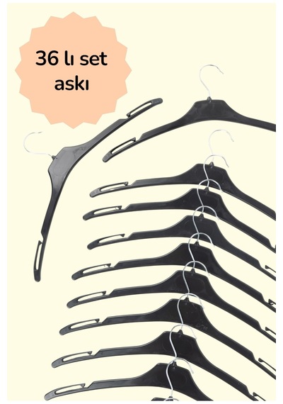 Plastik Askı 36 Lı Plastik Beyaz Tr Diğer
