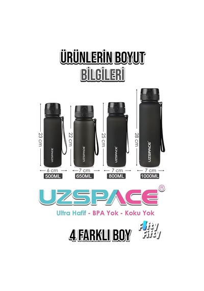 800ml -yeni Ebat-çift Renk Softtouch Tritan Su Matarası Diğer