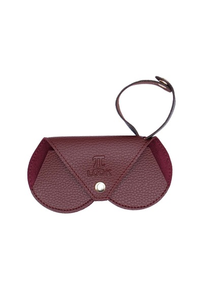 Pilook Modern Tasarım Bordo Gözlük Kılıfı