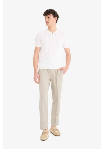 DeFacto Standart Fit Polo Yaka Yarım Fermuarlı Kısa Kollu Triko Tişört E3243AX25SPWT32