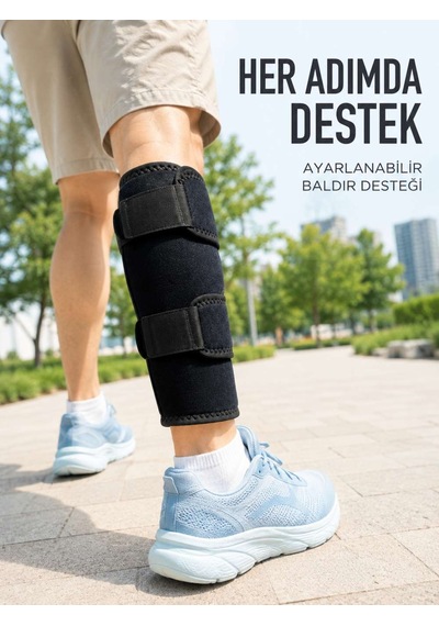 Alt Baldır Destekliği Çift Sabitleme Bantlı Ayarlanabilir Spor Baldırlığı Diğer