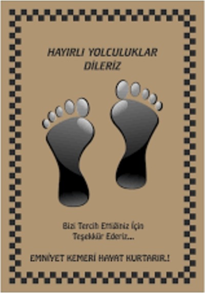 Cihan Oto Paspas Kağıdı Ayak Amblemli 100 Adet 35X50 135Gr