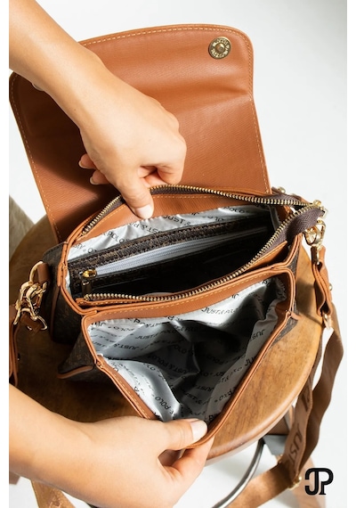 Just Polo Kadın Kahve Taba Günlük Kullanıma Uygun Şık Ve Kullanışlı Askılı Omuz Çantası Shoulder Bag Kahverengi - Taba