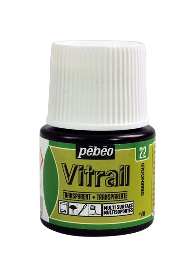 Pebeo Vitrail Cam Boyası 45ml - 22 Greengold