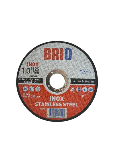 Brio Kesme Taşı 125x1 Inox 10'lu