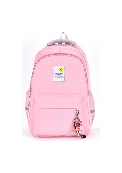 Elatae Unisex Ortopedik Çok Gözlü Günlük Seyahat Okul Sırt Çantası Pembe 51709