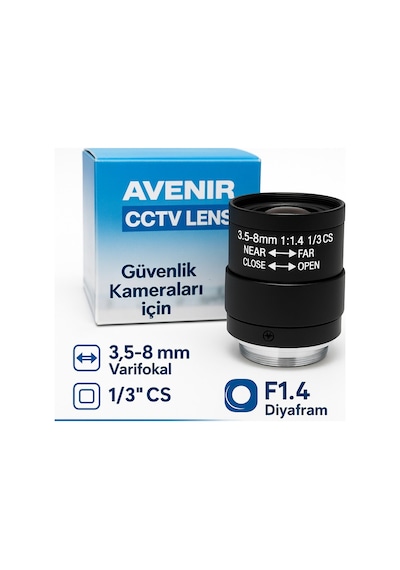 3.5-8mm Manuel Iris Varifokal Lens Güvenlik Kameraları İçin Ayarlanabilir Odaklı Lens