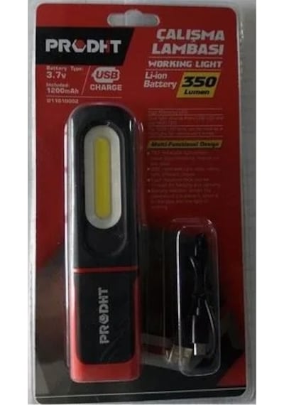 Seyyar Lamba Mıknatıslı Çalışma Lambası 350 Lumen Elfeneri Dht