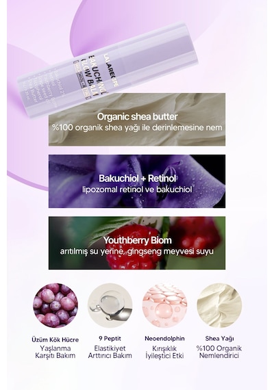 Lalarecipe   ve Nemlendirici Stick Balm LALARECIPE Bakuchinol Glow Multi Balm