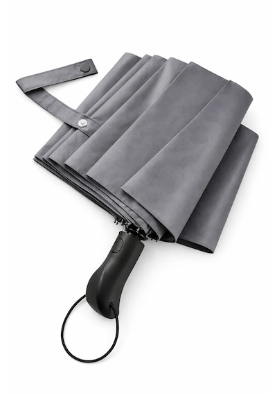 Ergonomik Saplı 10 Telli Otomatik Şemsiye Gri