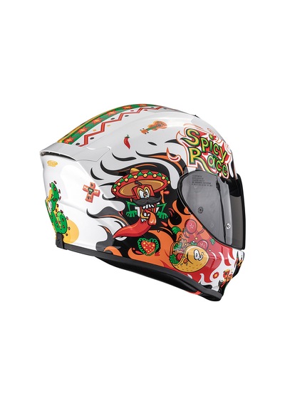 Scorpion Exo-jnr Air Yucatan Kapalı Çocuk Motosiklet Kaskı Beyaz Oranj Beyaz / Oranj