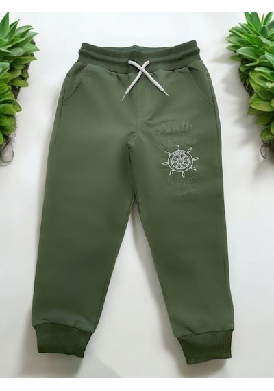 Zekids Erkek Çocuk Beli Paçası Lastikli Eşofman Alt-14325 YESIL