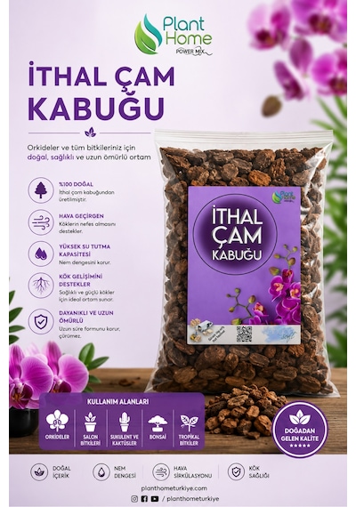 İthal Çam Kabuğu, Kil Bilyesi Ve Coco Husk İçeren Profesyonel Orkide Toprağı Değişim Seti Diğer