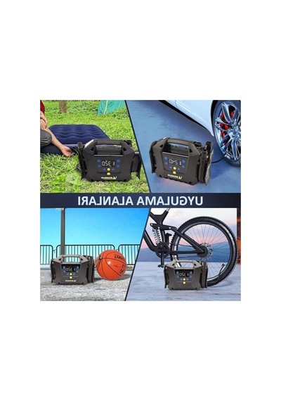 Michelin Mc34259 11.1volt/2.5ah. Li-ion 120psı Ayarlanabilir Dijital Basınç Göstergeli Şarjlı Lastik & Yatak Şişirme Pompası