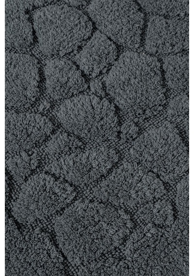 Lilly 2'li Pamuk Banyo Paspas Seti Yumuşak Dokulu Gri Yıkanabilir 60x100 + 60x50cm, Ll002g