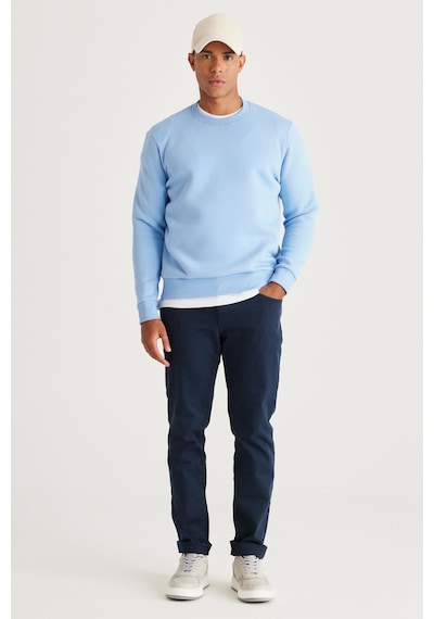 AC&Co / Altınyıldız Classics Erkek Acık Mavı Standart Fit Normal Kesim İçi Polarlı Bisiklet Yaka Sweatshirt Açık Mavi AC&Co / Altınyıldız Classics Erkek Acık Mavı Standart Fit Normal Kesim İçi Polarlı Bisiklet Yaka Sweatshirt Açık Mavi