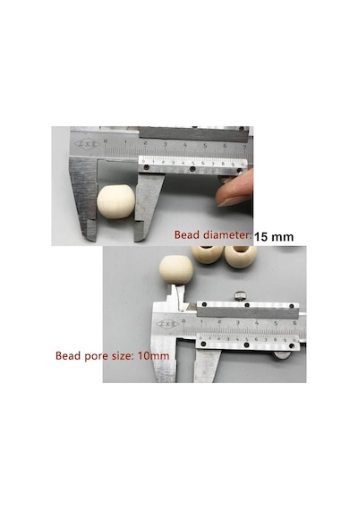 100 Gr 100 Adet Ahşap Boncuk 15 Mm Çap X 10 Mm Delik Doğal Yuvarlak Ahşap Makrome El İşi Çanta