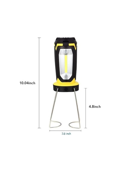 Kamp Lambası Ledli Usb Şarjlı Sarı - Siyah