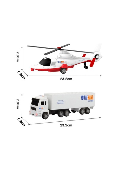 City Car Helikopter Ve Kamyon İkili Araç Seti
