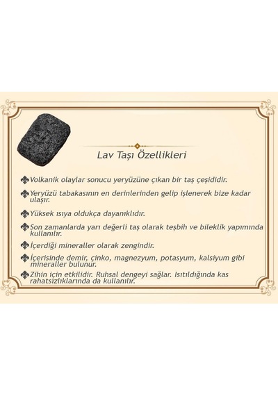 Makrome Örgülü Küre Kesim Lav Doğaltaş Erkek Bileklik Siyah