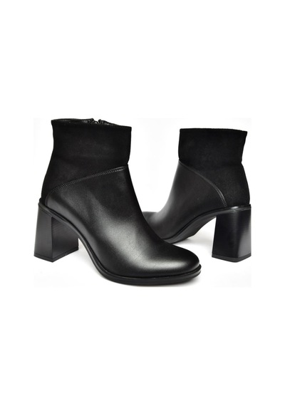 Fox Shoes R518101209 Siyah Kalın Topuklu Kadın Bot Siyah