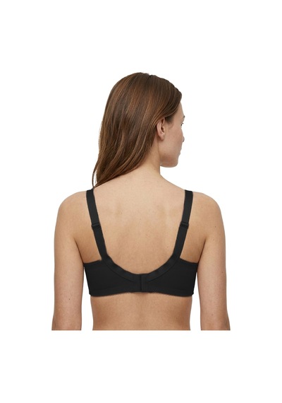 Cottonill Bra - Novia Siyah Büyük Beden Micro Balenli Minimizer Ayarlanabilir Askılı Kadın Sütyen