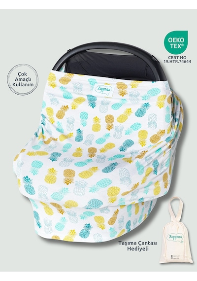 Fonksiyonel Puset - Emzirme Örtüsü Ananas Set